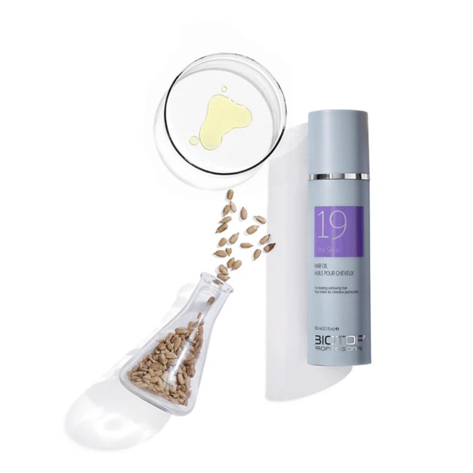 Ulei par blond vopsit | Biotop Pro Silver Oil 19 100ml