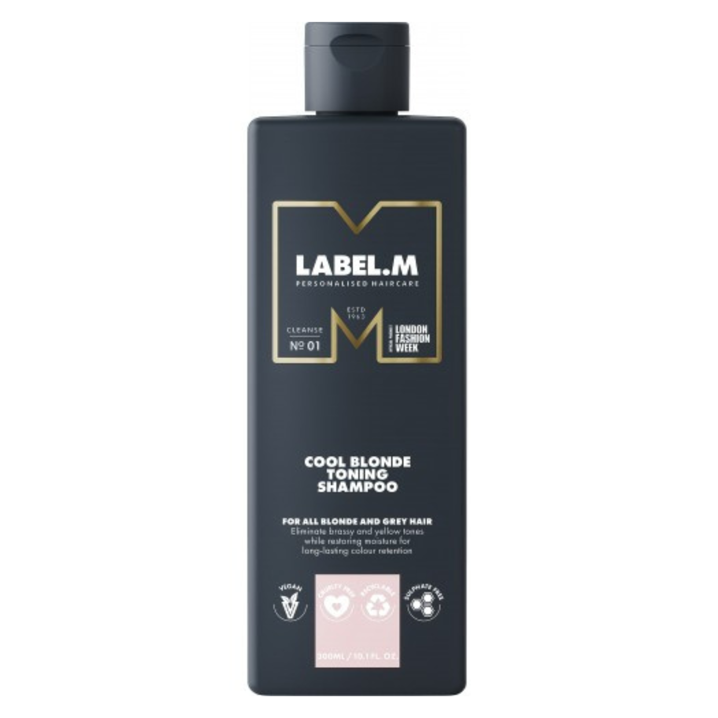 Șampon cu pigment pentru crearea tonurilor reci Cool Blonde Toning Shampoo - Label M 300 ml