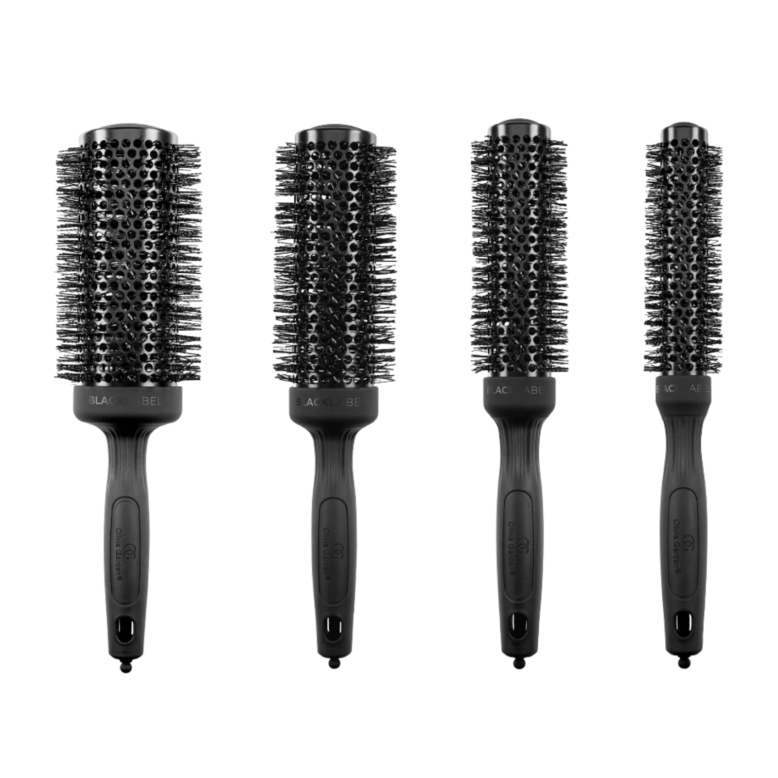 Kit 4 perii rotunde profesionale | Olivia Graden Expert Blowout Speed XL Black Label