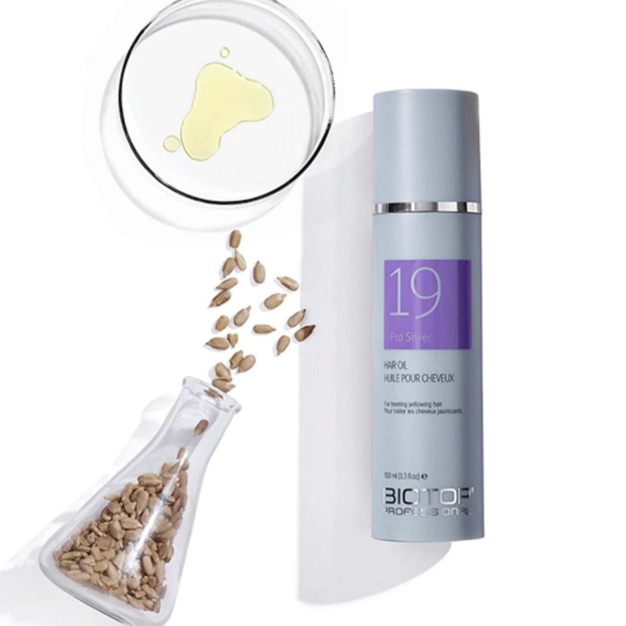 Ulei par blond vopsit | Biotop Pro Silver Oil 19 100ml