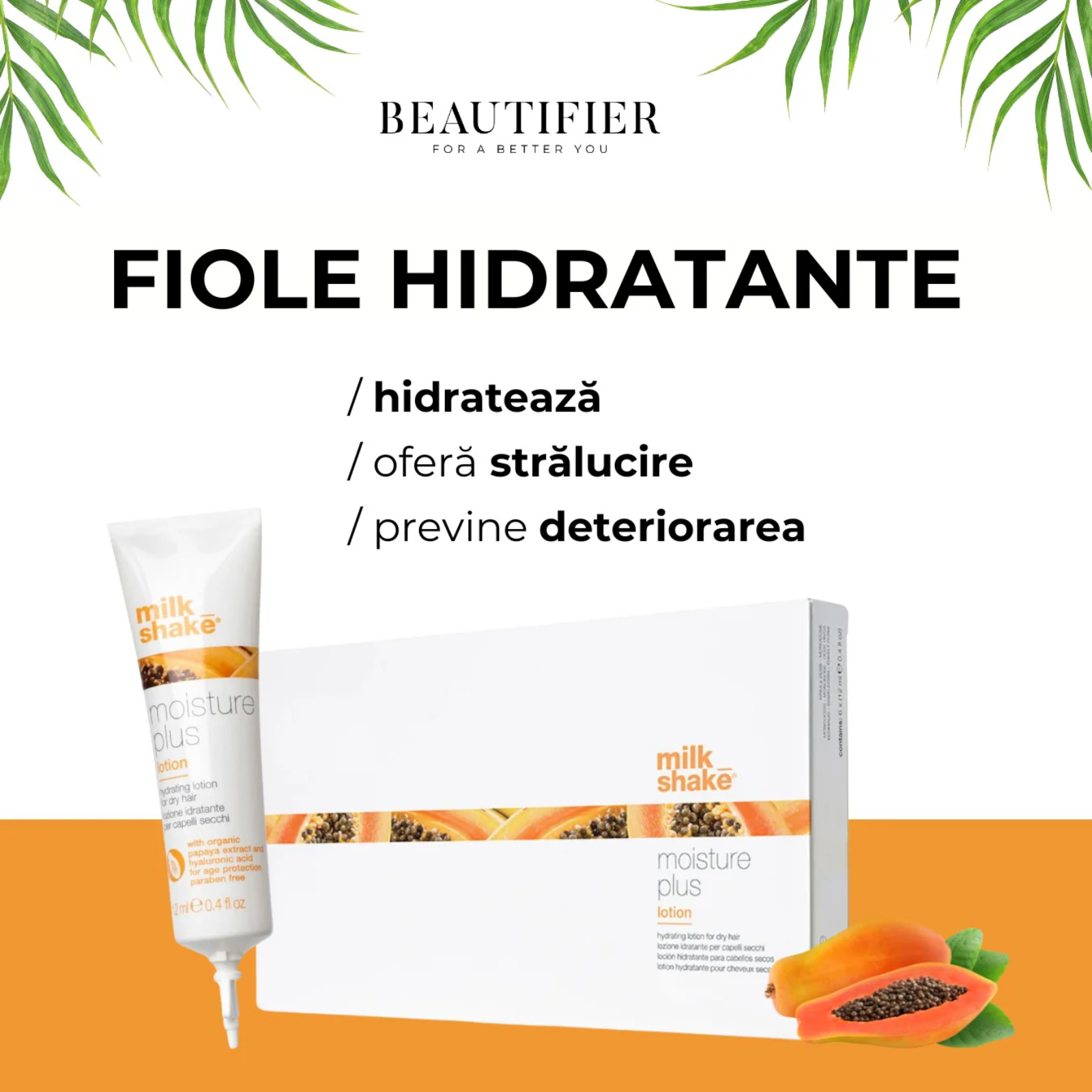 Loțiune hidratanta Milkshake Moisture Plus Fiole 6x12 ml 2