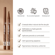 Marker pentru sprâncene | Topface Microblade PRO Comb & Fill