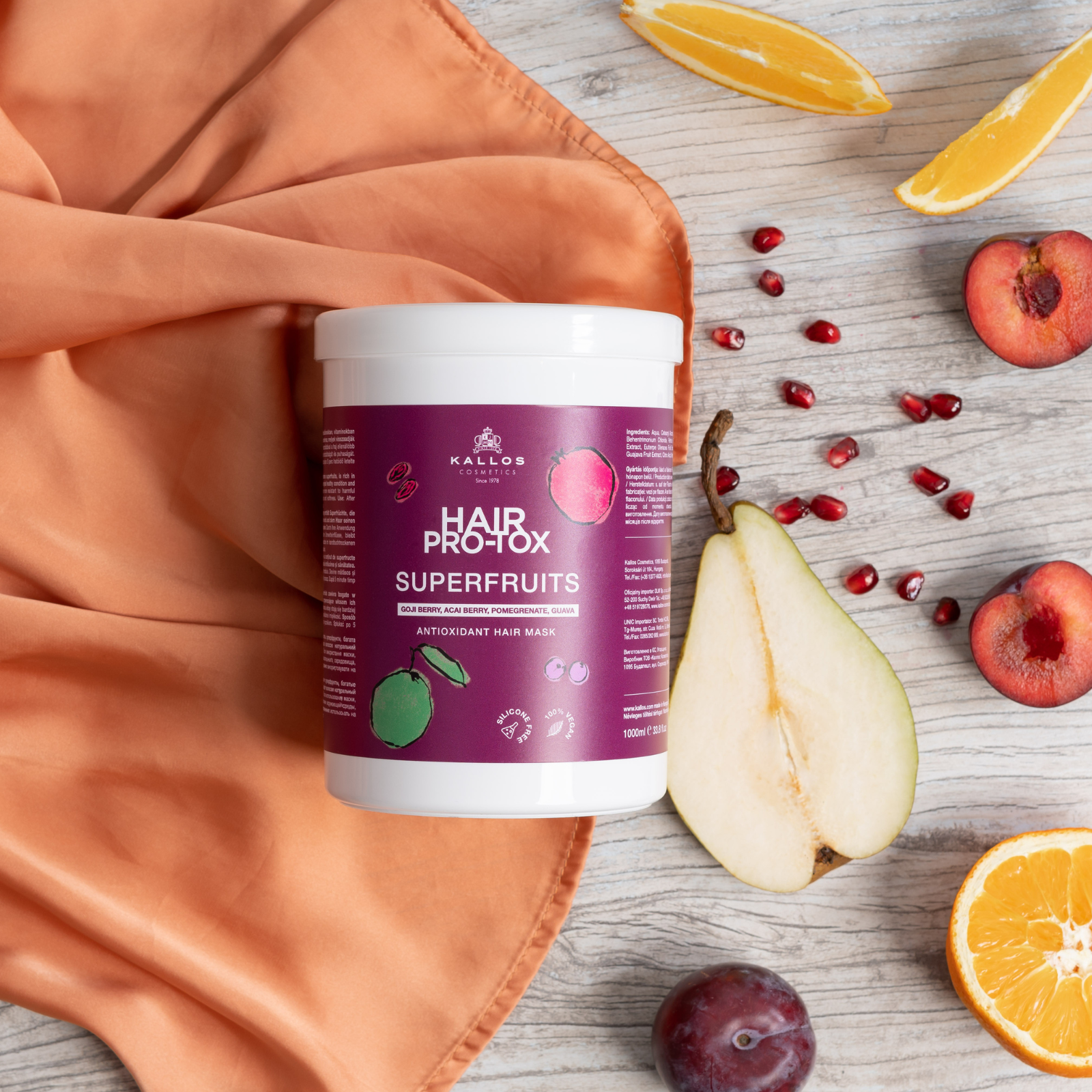 Masca de par cu efect antioxidant | Kallos Pro-Tox Superfruits Antioxidant Mask