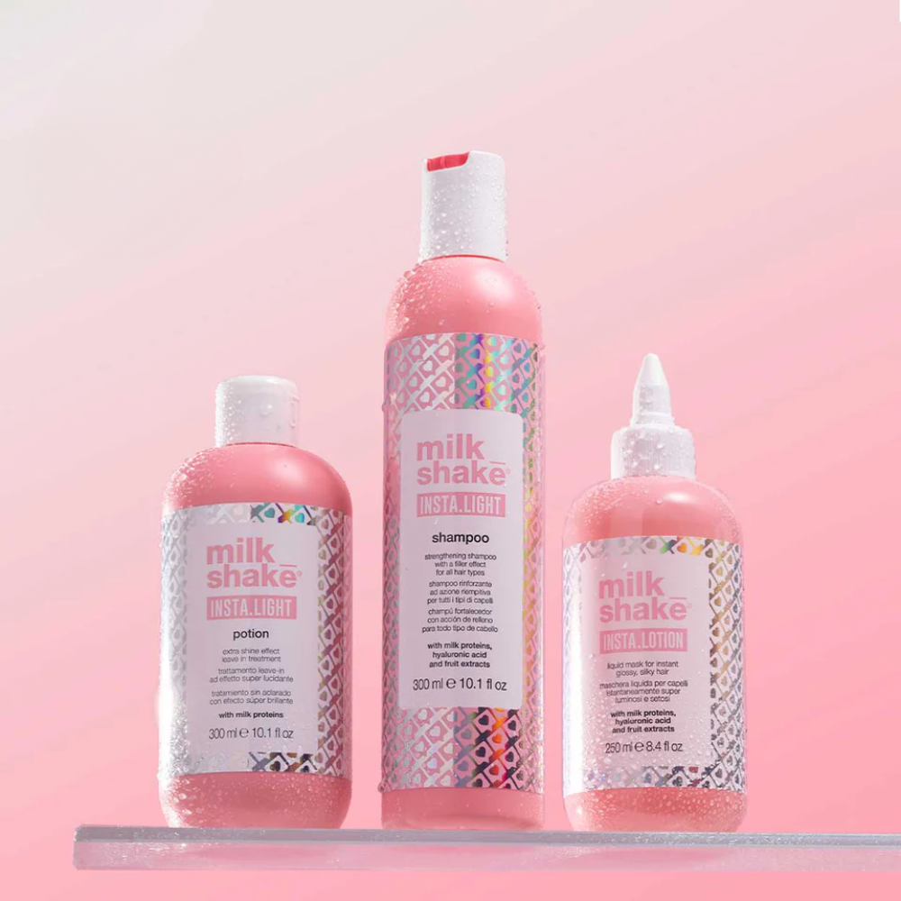 Sampon pentru netezire, indreptare si stralucire | Milkshake Insta Light 300 ml original Romania Beautifier