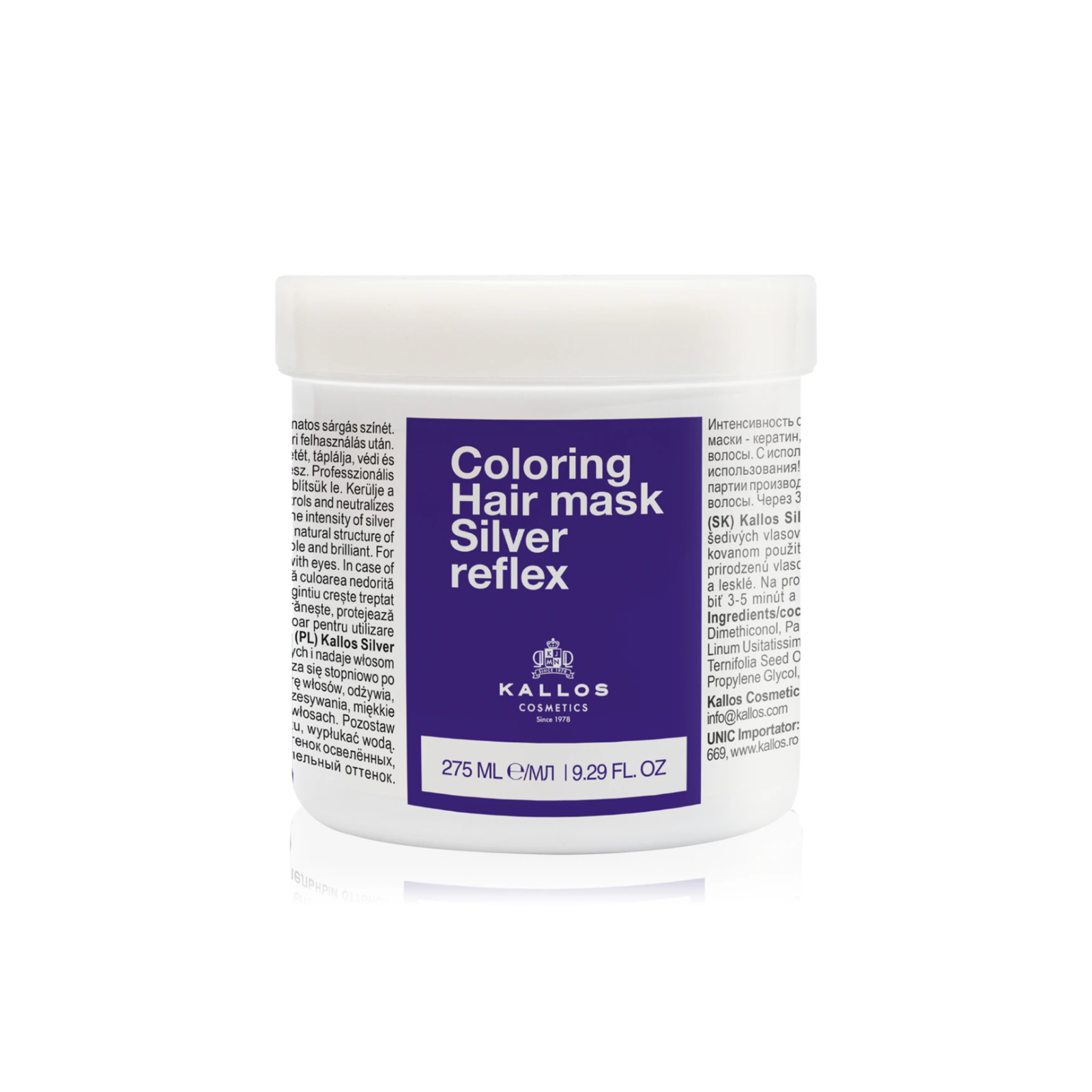 Masca neutralizare tonuri calde | Kallos Silver Reflex Mask 275ml  Beautifier Romania