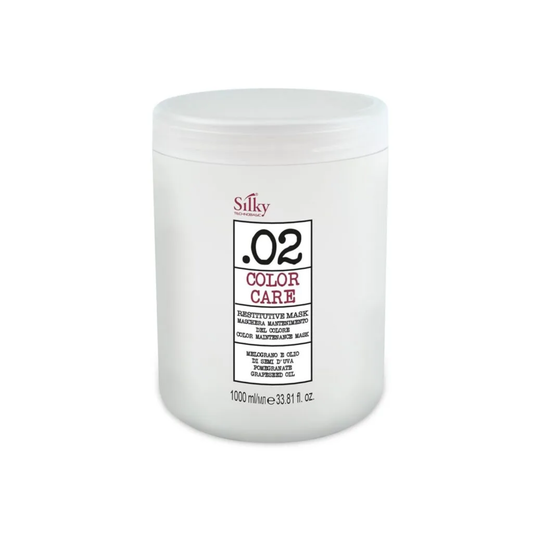 Mască hidratantă pentru păr vopsit și tratat chimic | Silky Color Care Restitutive Mask 1000 ml