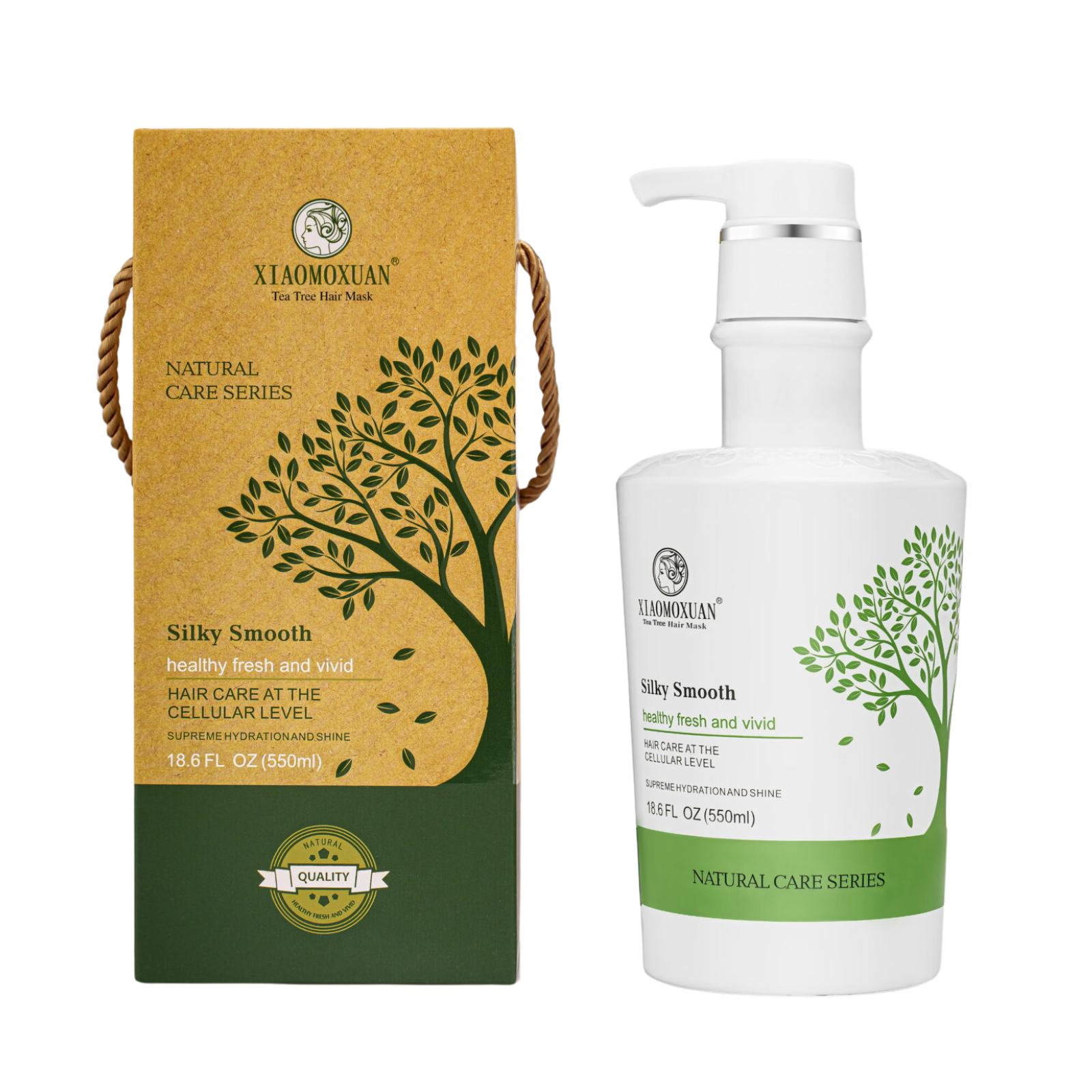 Mască hrănitoare cu extract din arbore de ceai pentru toate tipurile de păr | Xiaomoxuan Silky Smooth Tea Tree Mask 550ml