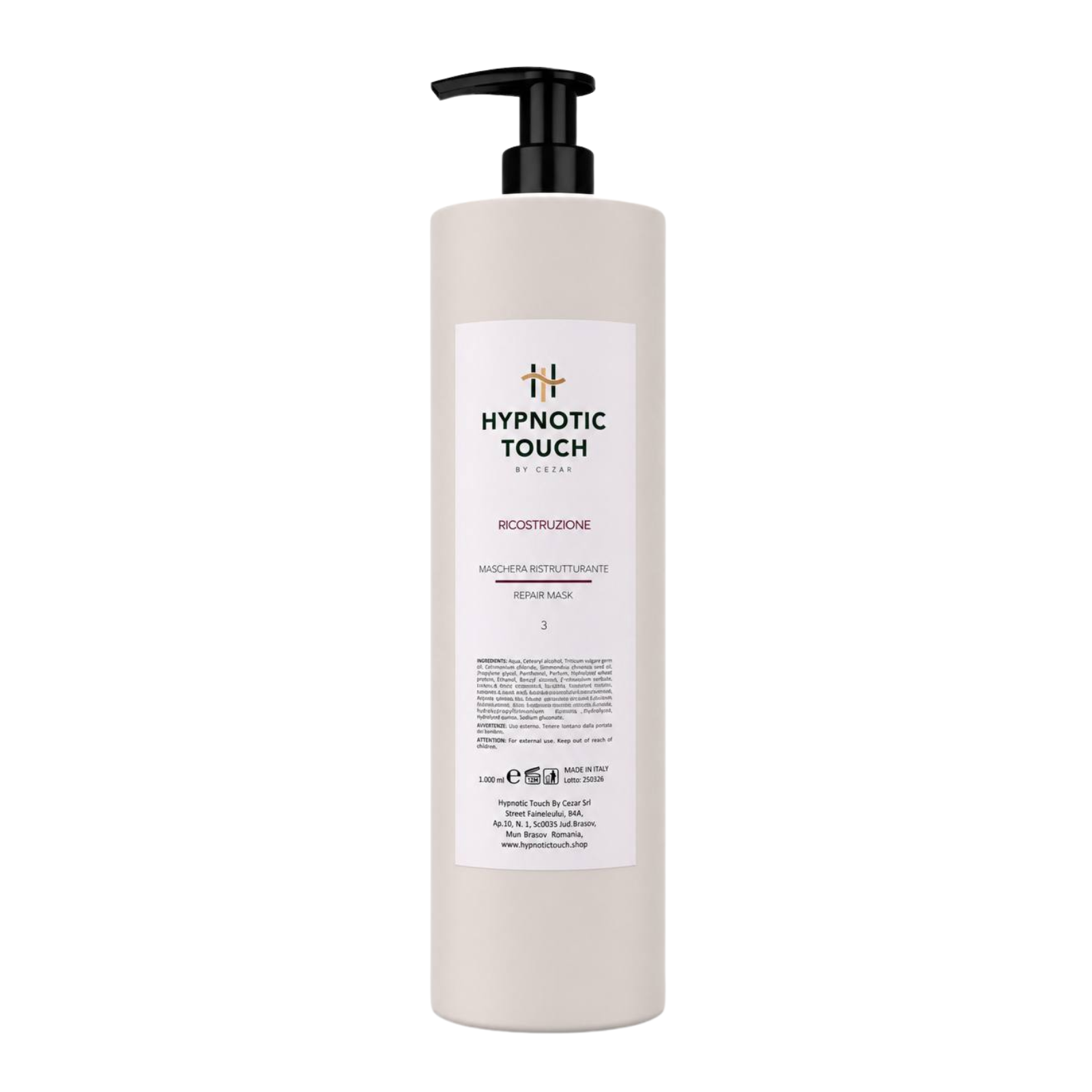 Mască reconstrucție intensă Hypnotic Touch Ricostruzione Repair Mask 1000 ml