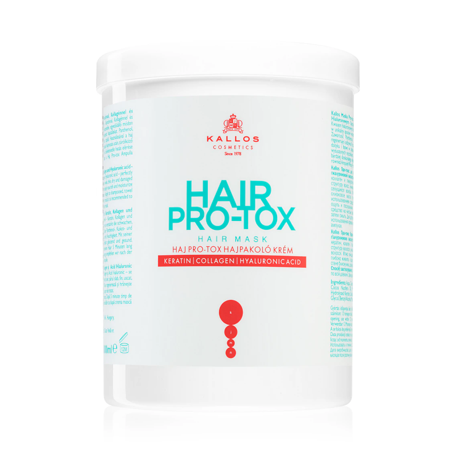 Masca regenerare par deteriorat Kallos KJMN Hair Pro-Tox Mask 1000ml