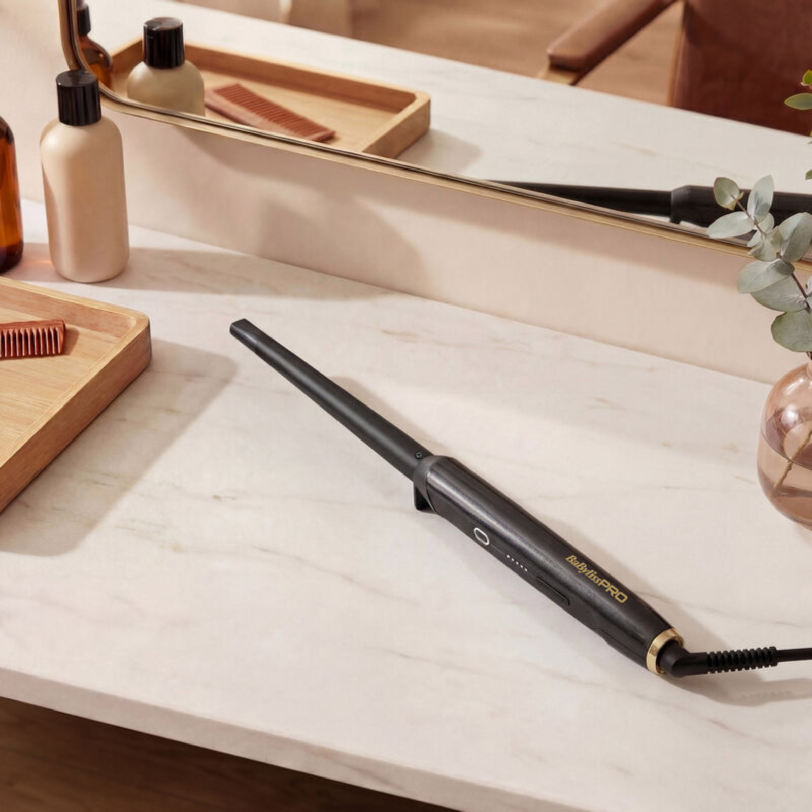 Ondulator profesional conic fara clapeta  Babyliss Pro Conical Wand 32-19 mm