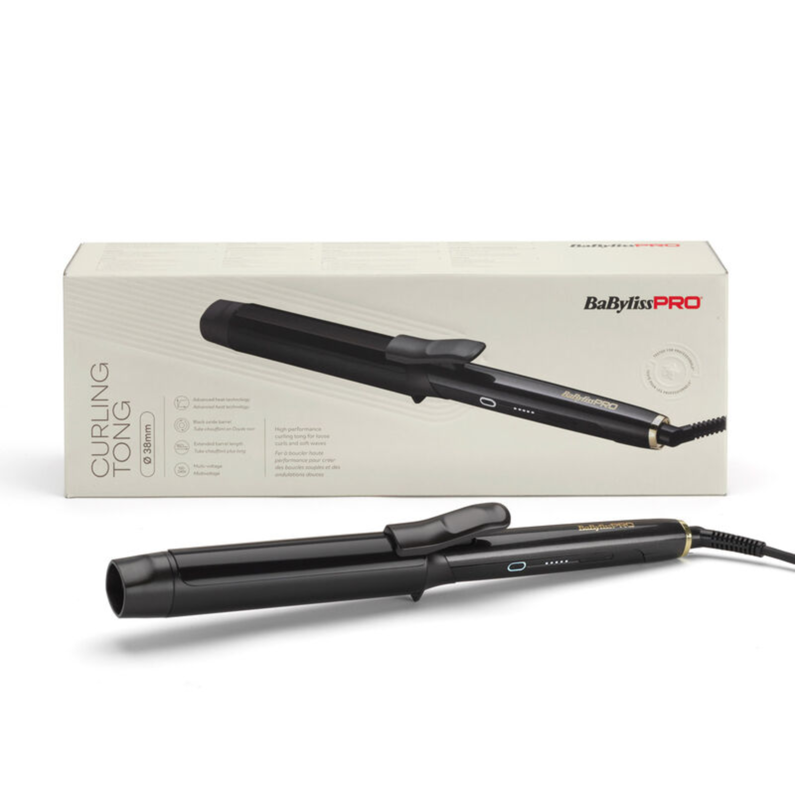 Ondulator profesional de păr | BaByliss PRO Curling Tong 38mm