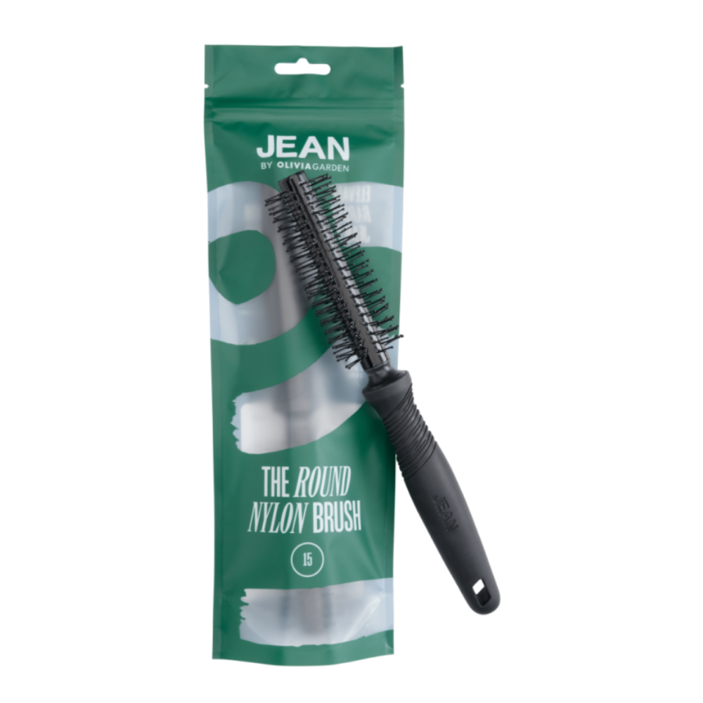 Perie Profesională Rotundă pentru Păr și Barbă 15 mm | Olivia Garden Jean The Round Nylon Brush