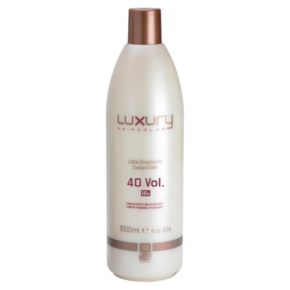 Oxidant pentru par 12% Milk 40 Vol. 1000 ml  |  Luxury Green Light