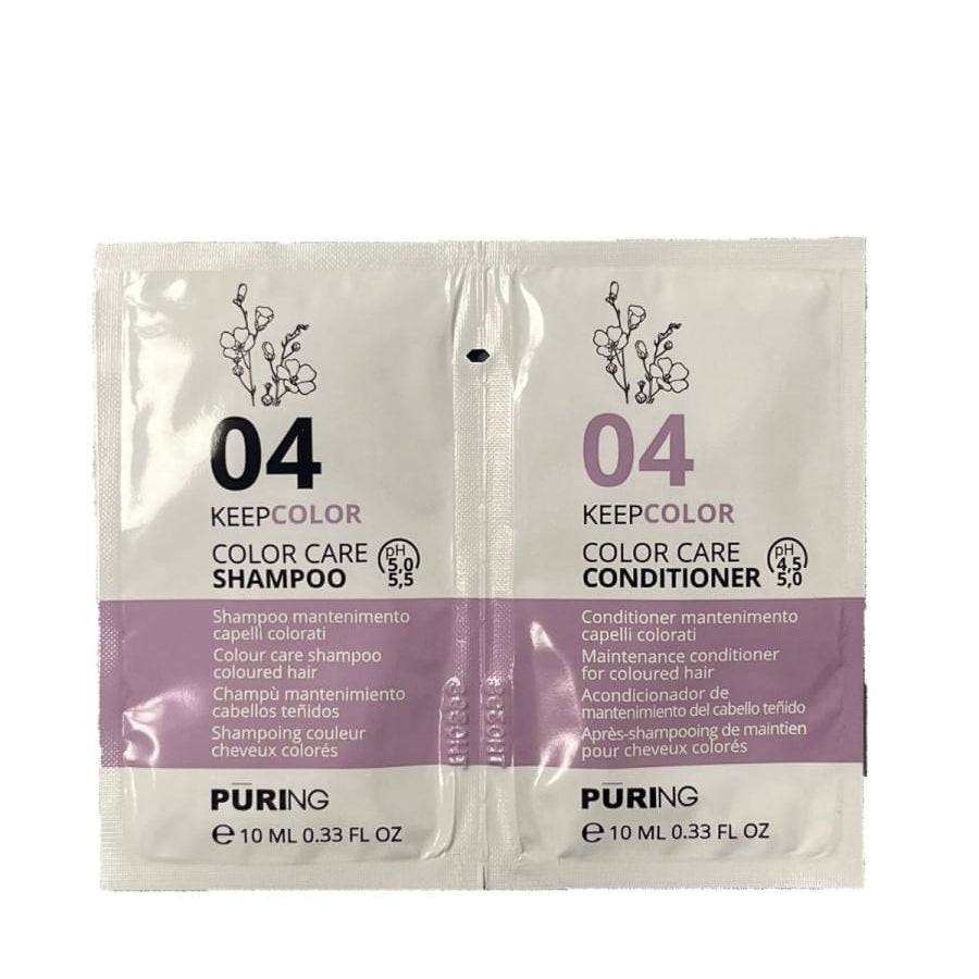 Șampon si balsam pentru par colorat | Puring Keepcolor 10ml+10ml