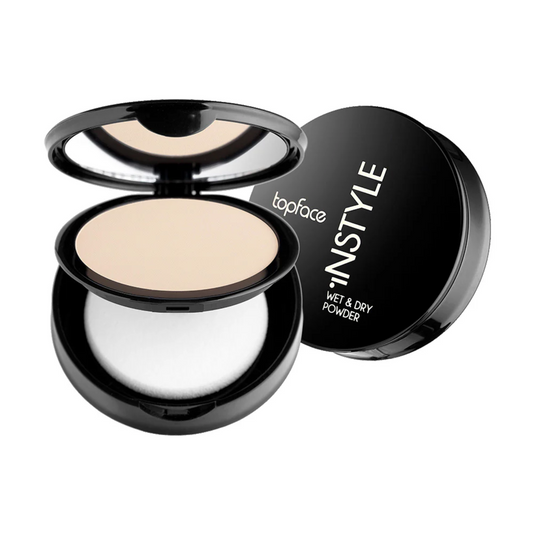 Pudră compactă pentru față | Topface Instyle Wet&Dry Powder 10g Beautifier Romania