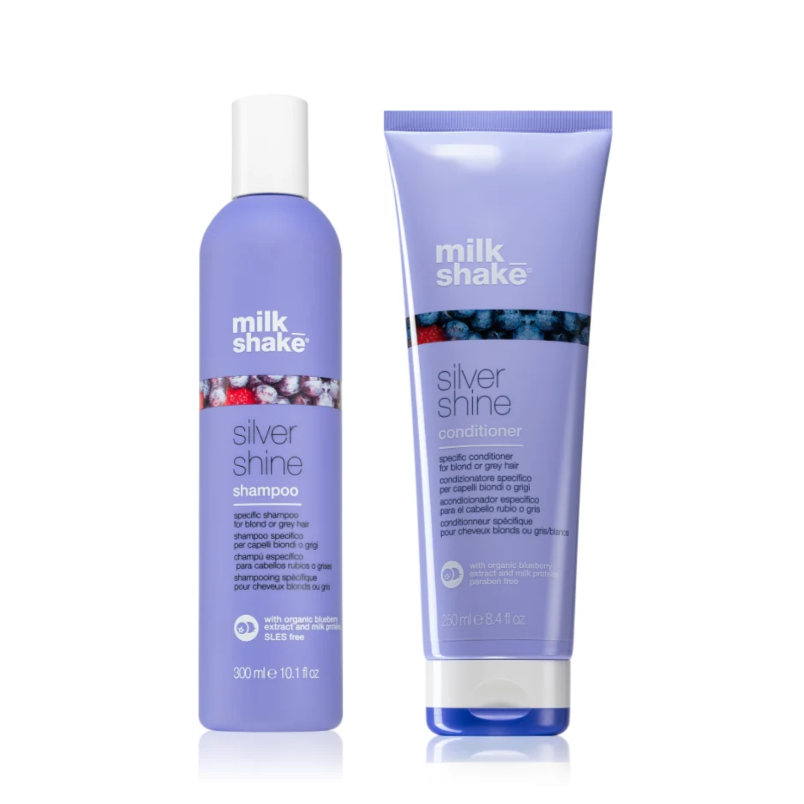 Pachet Sampon si Balsam pentru neutralizare tonurilor de galben Silver Shine Milkshake