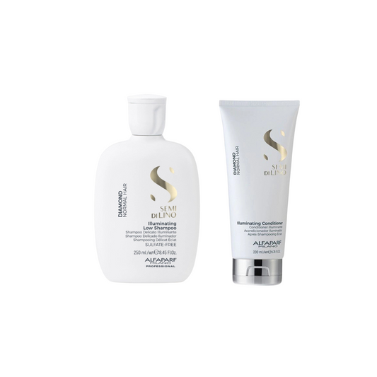Pachet Alfaparf Semi di Lino Diamond – Șampon 250ml și Balsam 200ml