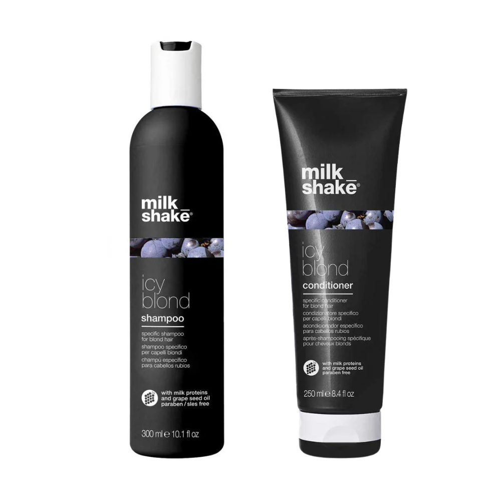 Pachet pentru crearea tonurilor reci | Milkshake Icy Blond (sampon 300ml, balsam 250ml)