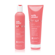 Pachet cu pigmenți roz pentru păr blond Milkshake Pink Lemonade sampon, balsam
