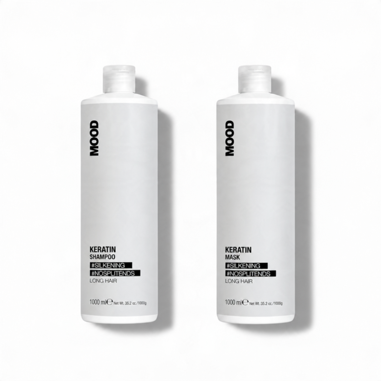 Pachet hrănitor cu cheratină pentru părul lung | Mood Keratin Long Hair ( Șampon 1000ml, Mască 1000ml )