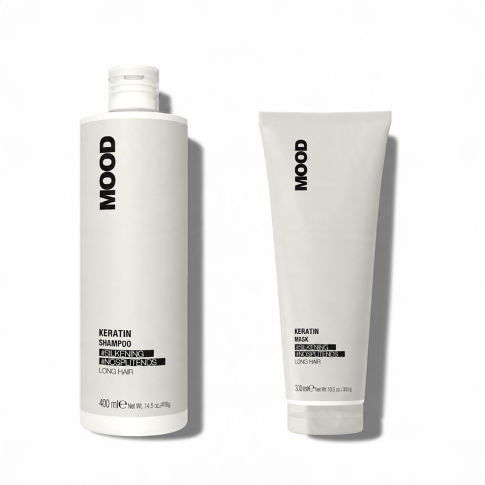 Pachet hrănitor cu cheratină pentru părul lung | Mood Keratin Long Hair ( Șampon 400ml, Mască 300ml )