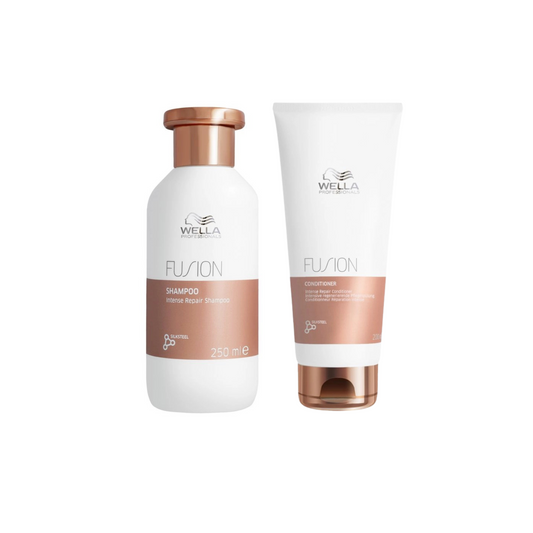 Pachet pentru regenerare Wella Fusion (Sampon 250ml si Balsam 200ml)
