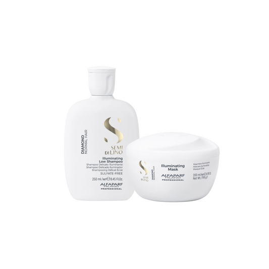 Pachet stralucire si protectie | Alfaparf Semi di Lino Diamond (sampon,masca)