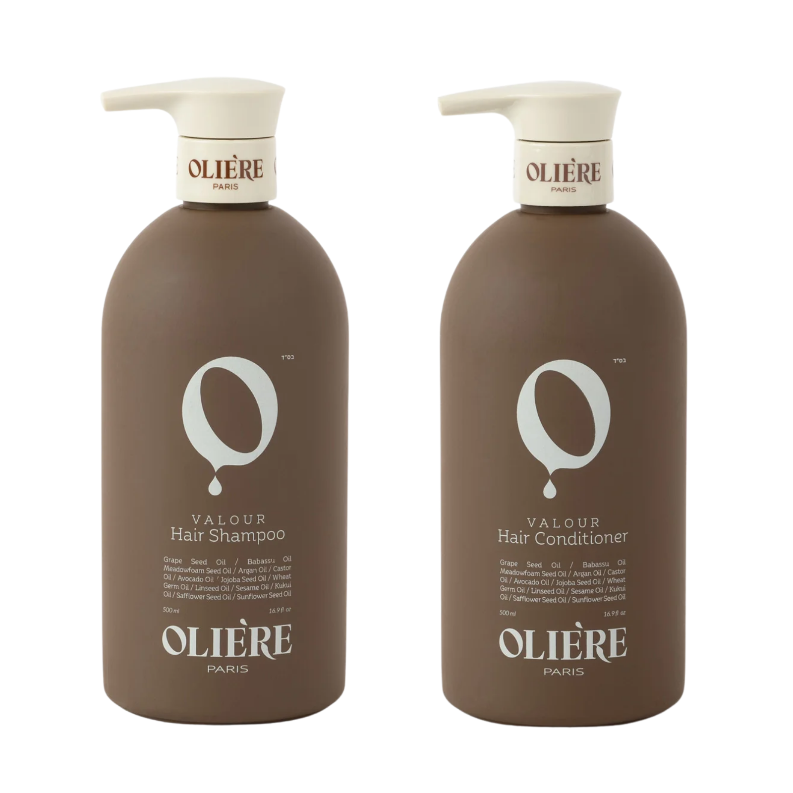 Pachet îngrijire păr deteriorat, tratat chimic și termic | Oliere Paris Valour ( Șampon 500ml, Balsam 500ml )