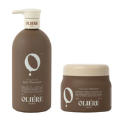 Pachet îngrijire păr deteriorat, tratat chimic și termic | Oliere Paris Valour ( Șampon 500ml, Mască 500ml )
