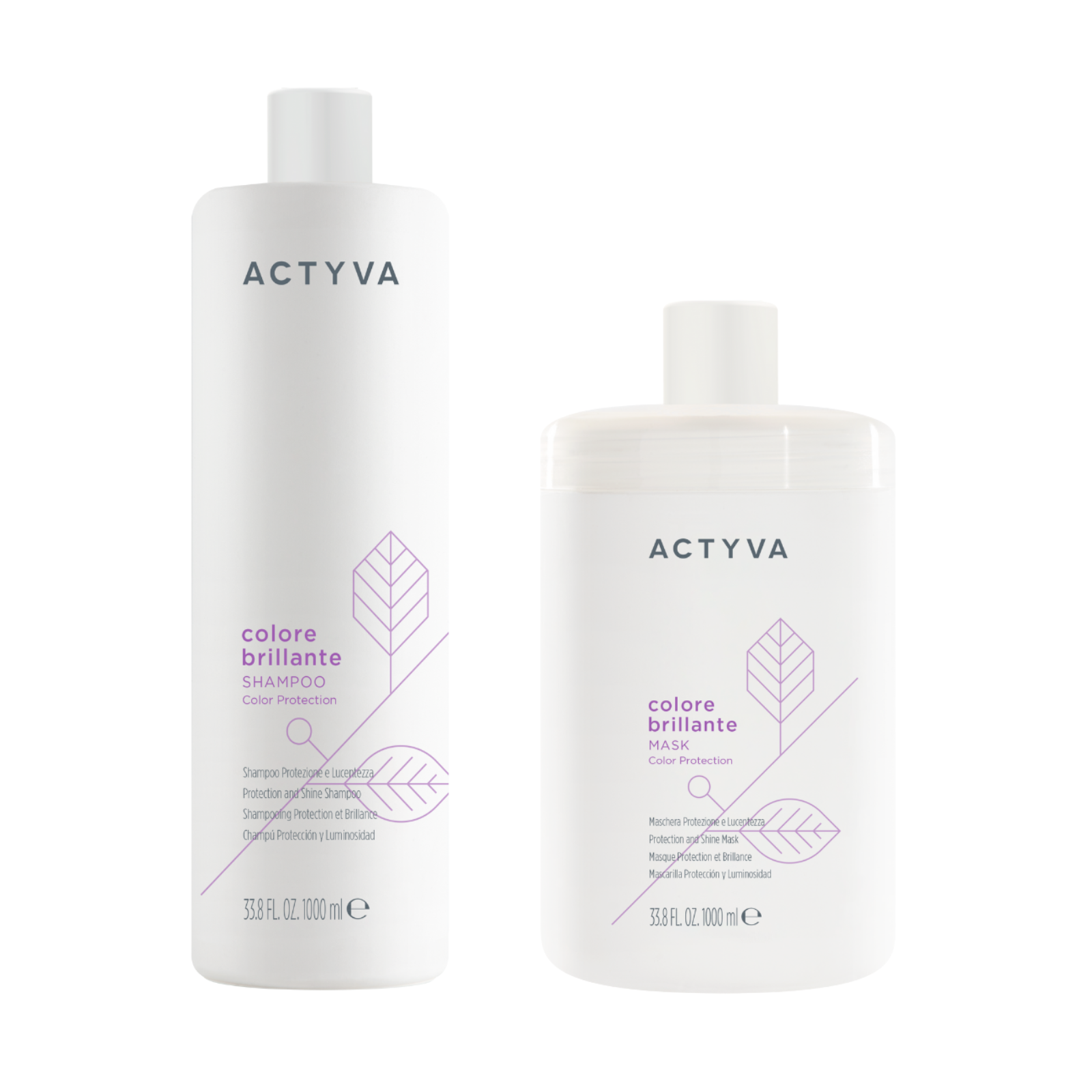 Pachet ingrijire par vopsit Kemon Actyva Colore Brilliante Sampon 1000 ml Balsam 1000 ml Beautifier
