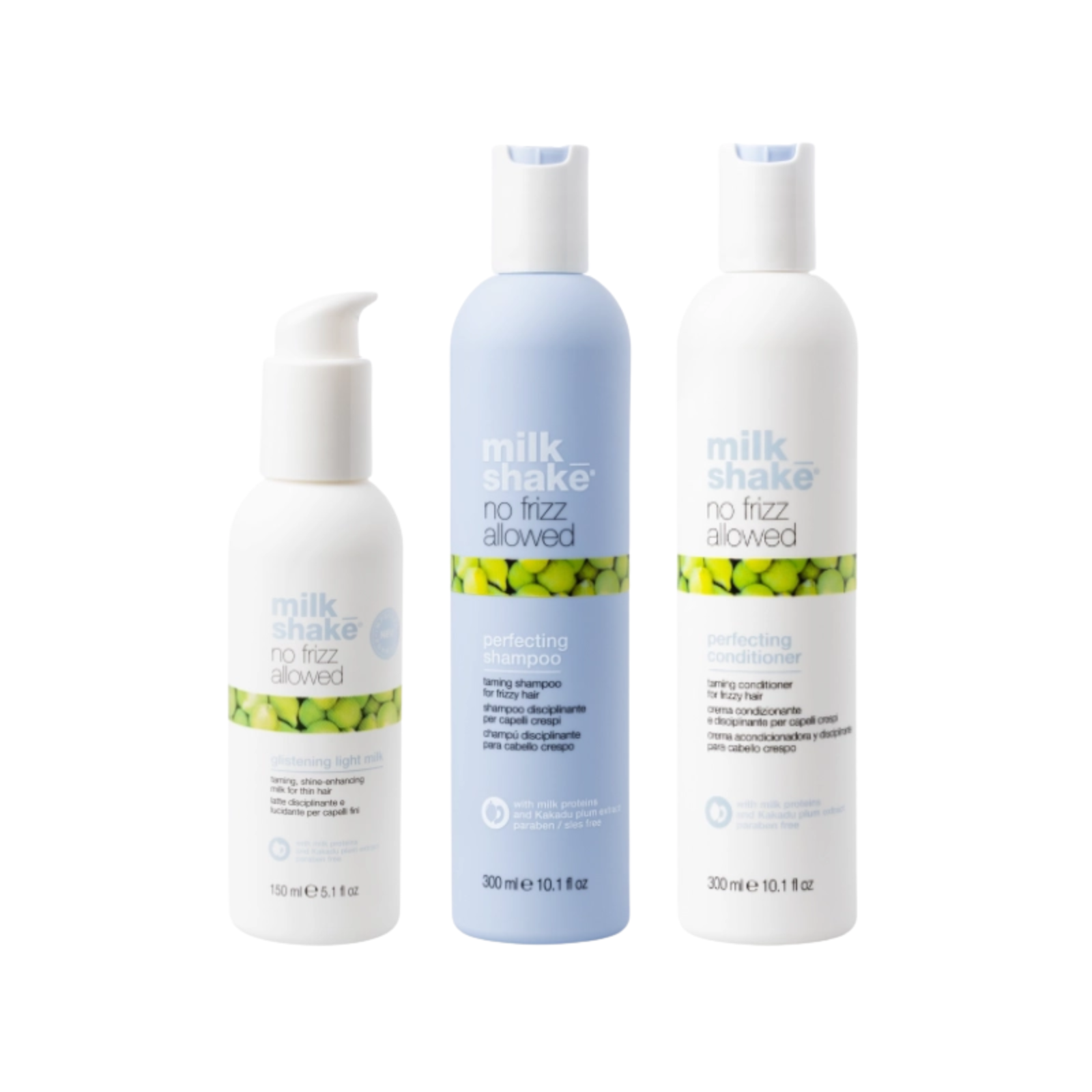 Pachet ingrijire si disciplinare par rebel Milkshake No Frizz Allowed Sampon 300 ml, Balsam 300 ml, Crema 150 ml
