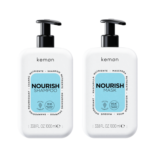 Pachet ingrijire si hidratare par uscat | Kemon Care Nourish ( Sampon 1000ml, Masca 1000ml) Beautifier