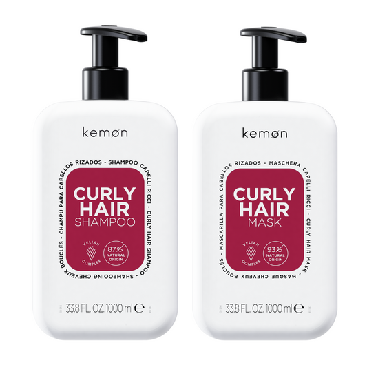 Pachet pentru ingrijirea parului cret sau ondulat Kemon Care Curly Sampon 1000ml, Masca 1000ml