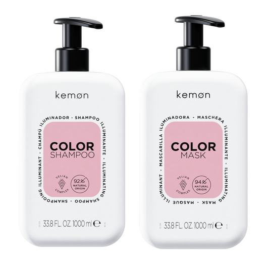 Pachet pentru ingrijirea parului vopsit | Kemon Care Color (Sampon 1000ml, Masca 1000ml) Beautifier