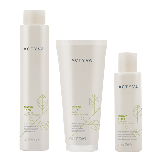 Pachet pentru parul deteriorat | Kemon Actyva Nuova Fibra (Sampon 250ml, Masca200ml, Crema 125 ml)