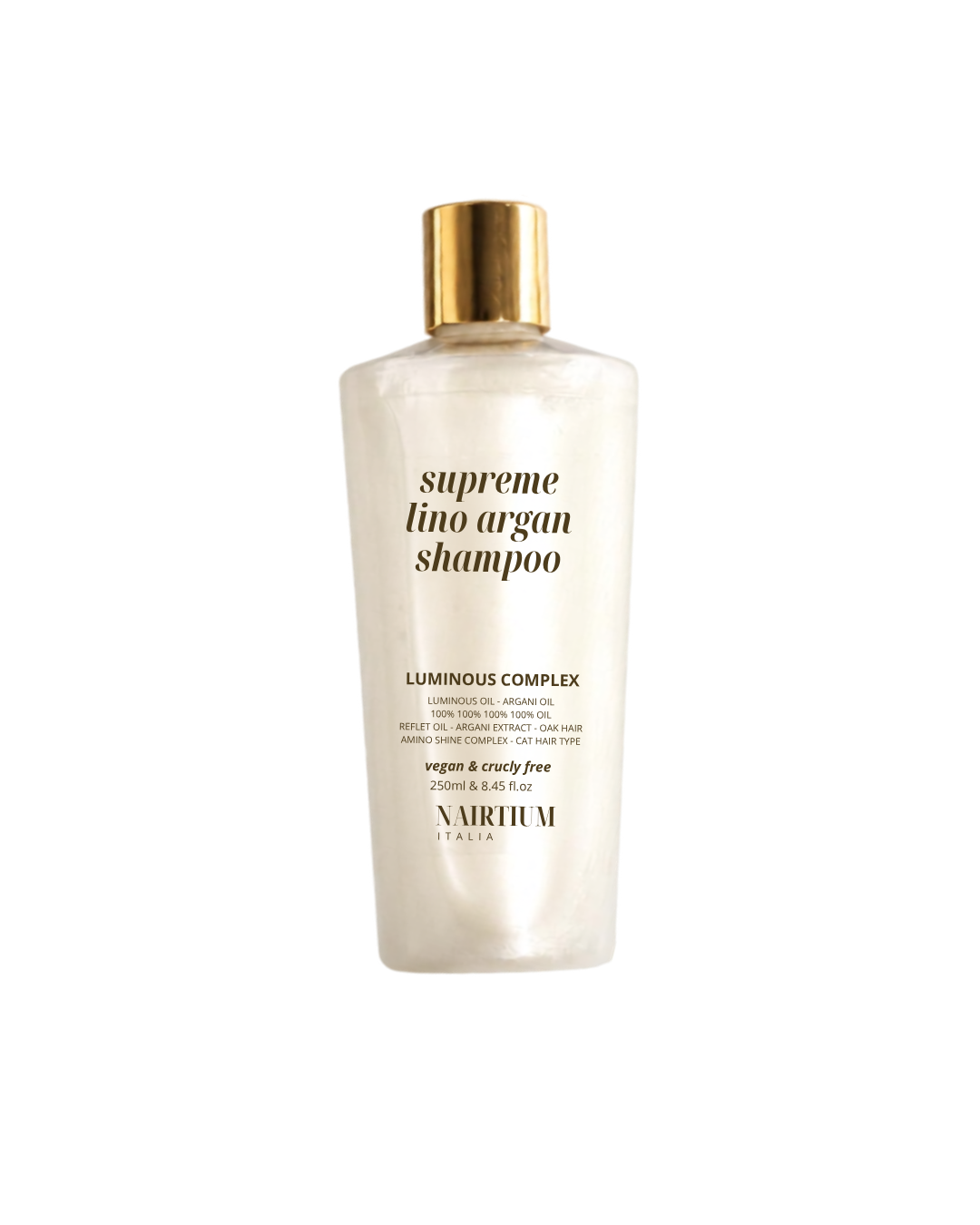 Sampon pentru par stralucitor si matasos | Hairtium Supreme Lino Argan Shampoo 250 ml