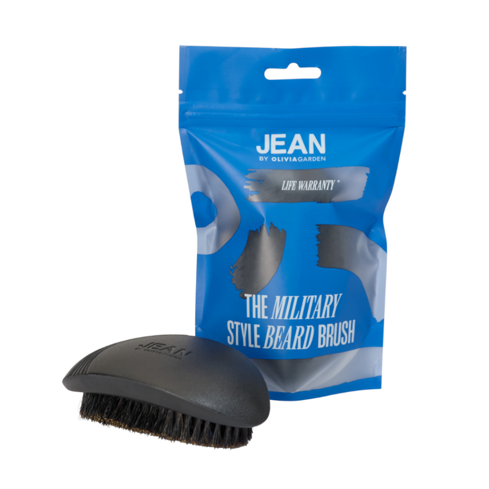 Perie Profesională pentru Barbă cu Păr de Mistreț | Olivia Garden Jean The Military Style Beard Brush