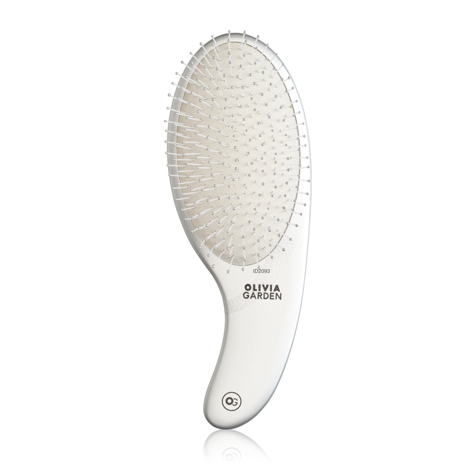 Perie pentru descâlcirea părului umed | Olivia Garden Expert Care Curve Nylon Silver