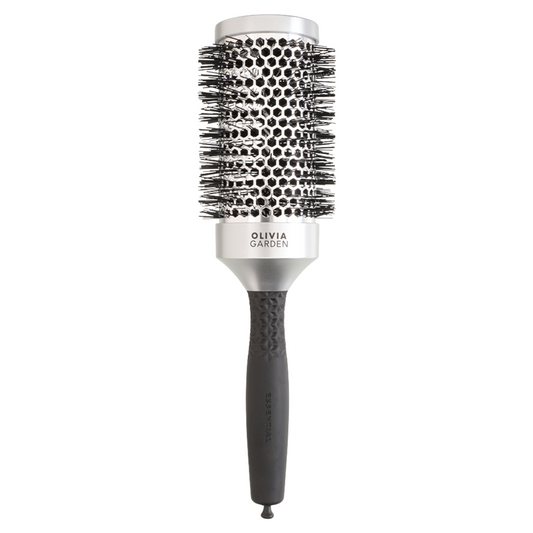 Perie rotundă profesionala Olivia Garden Essential Blowout Classic 55 mm Silver