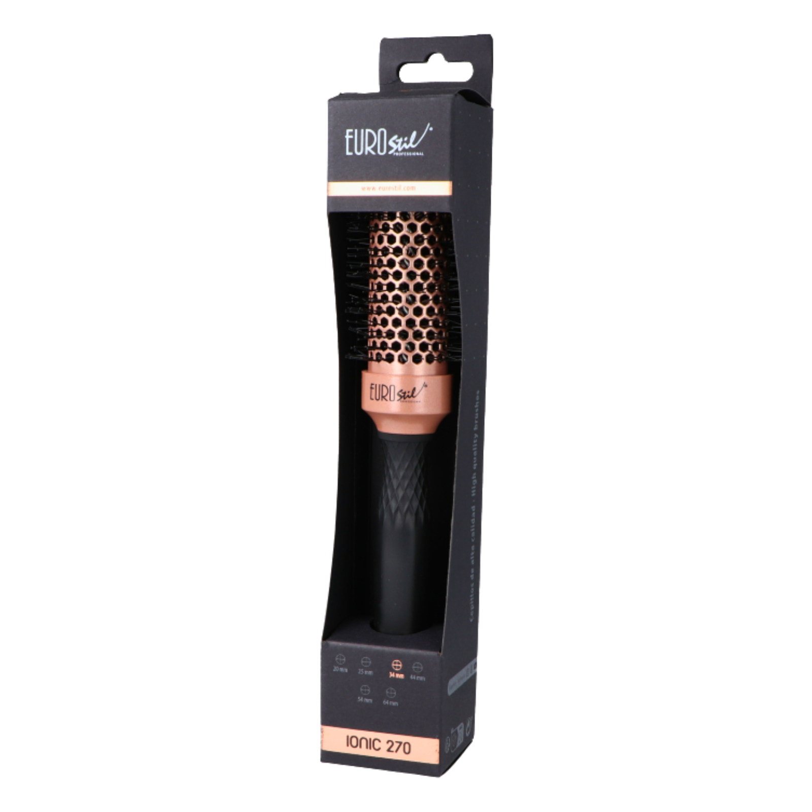 Perie termică ionică profesională pentru coafare și volum  Eurostil Ionic 270 34mm  Beautifier 