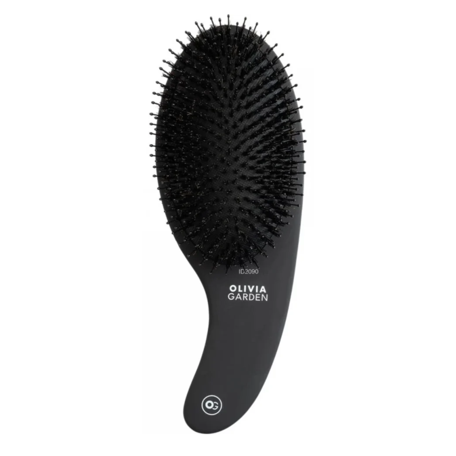 Perie pentru descurcarea părului uscat cu peri din nailon și păr de mistreț | Olivia Garden Expert Care Curve Nylon Boar Black