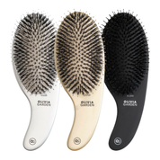 Perie pentru descurcarea părului uscat cu peri din nailon și păr de mistreț | Olivia Garden Expert Care Curve Nylon Boar Black