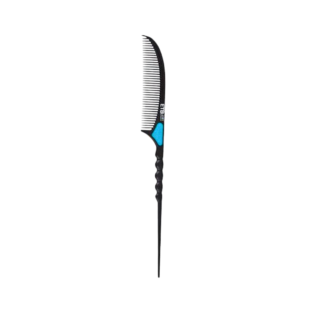 Pieptan pentru finisat din fibra de carbon negru-albastru | ETB Hair Professional Beautifier