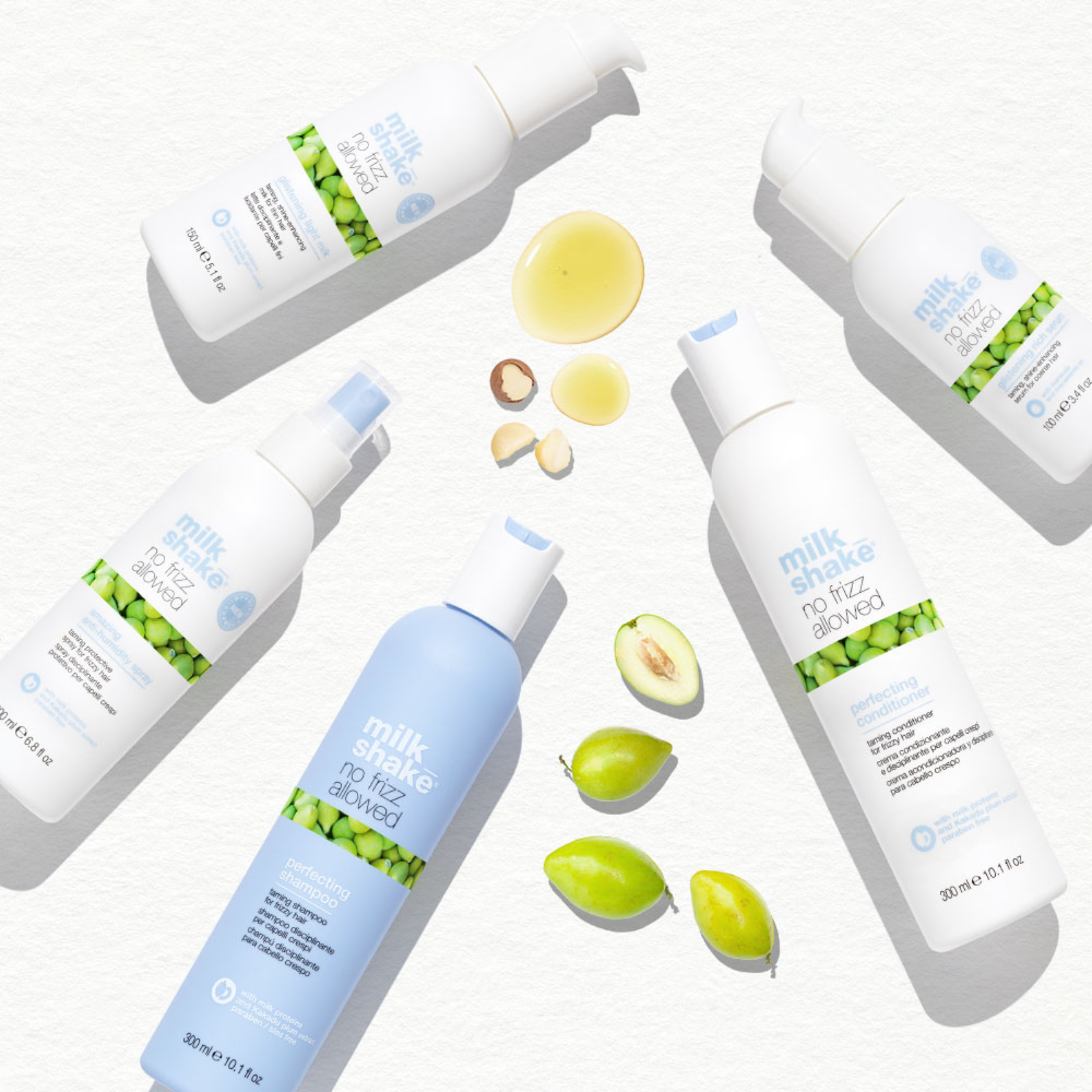 Pachet ingrijire si disciplinare par rebel | Milkshake No Frizz Allowed ( Sampon 300 ml, Balsam 300 ml, Light Milk150 ml)