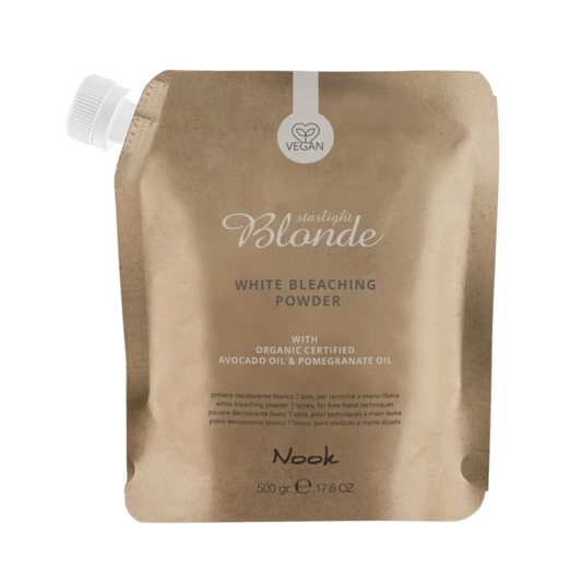 Pudră decolorantă organică Albă Nook White Bleaching Powder 500g Beautifier Romania