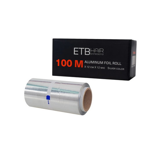 Rolă Folie De Aluminiu Pentru Șuvițe 100m X 12cm X 12 Microni - ETB Hair