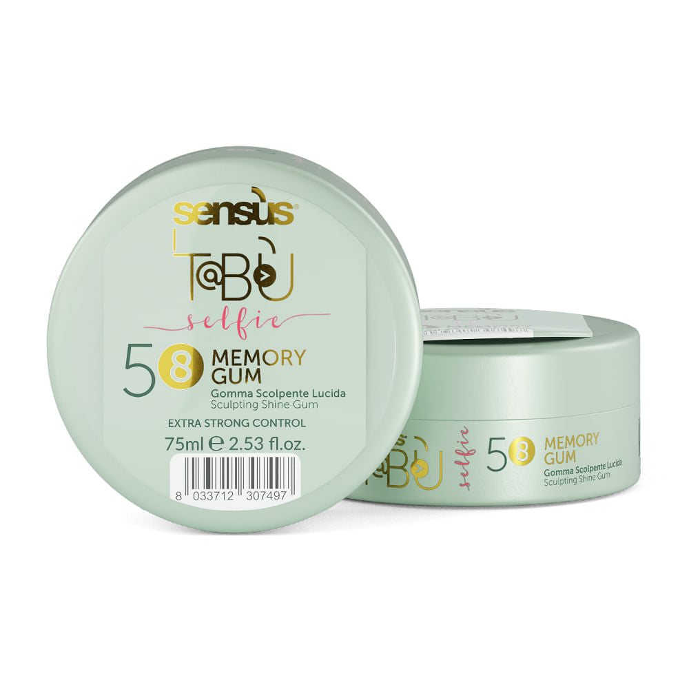 Guma cu fixare extra puternica si finish stralucitor | Sensus Tabu Selfie Memory Gum 58 75ml