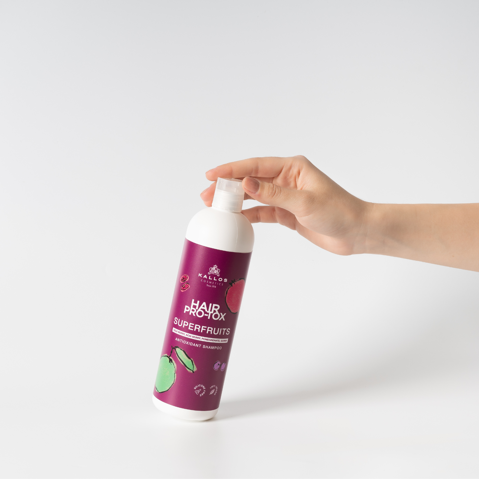 Pachet regenerare cu efect antioxidant Kallos Pro-Tox Superfruits (Șampon 500 ml, Masca 500 ml)