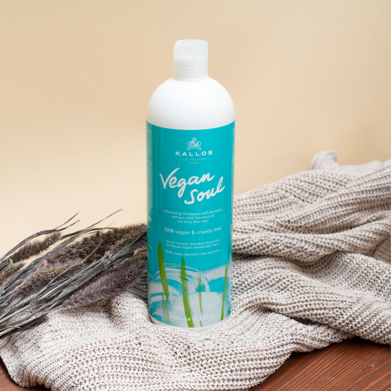 Șampon pentru volum par fin si subtiat Kallos Vegan Soul Volumizing Shampoo 1000ml Beautifier Romania