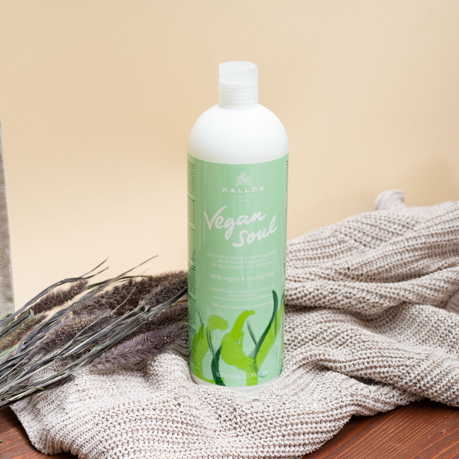 Sampon nutritiv pentru par uscat | Kallos Vegan Soul Nourshing Shampoo 1000ml Beautifier Romania